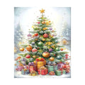 Elegant Christmas Tree Diamond Painting Kit original artwork on white background
