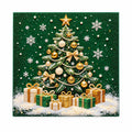 Emerald Christmas Tree and Gifts Pearl Diamond Painting Kit hero