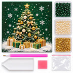 Emerald Christmas Tree and Gifts Pearl Diamond Painting Kit kit