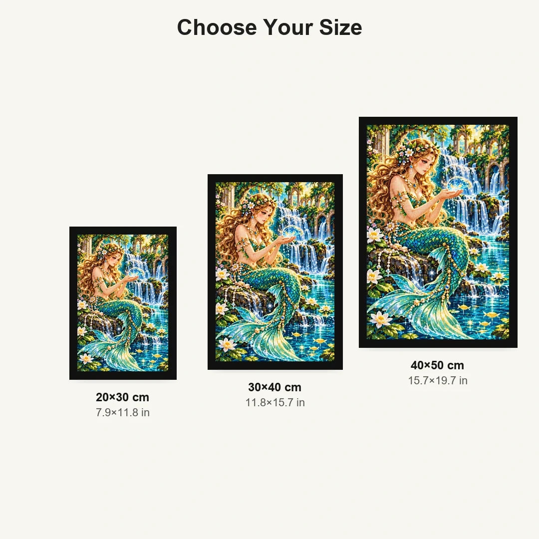 Emerald Mermaid Waterfall Lagoon size comparison