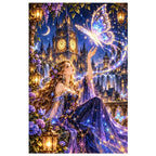 Enchanted Clocktower Butterfly Spirit original artwork on white