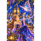 Enchanted Clocktower Butterfly Spirit finished diamond painting on white