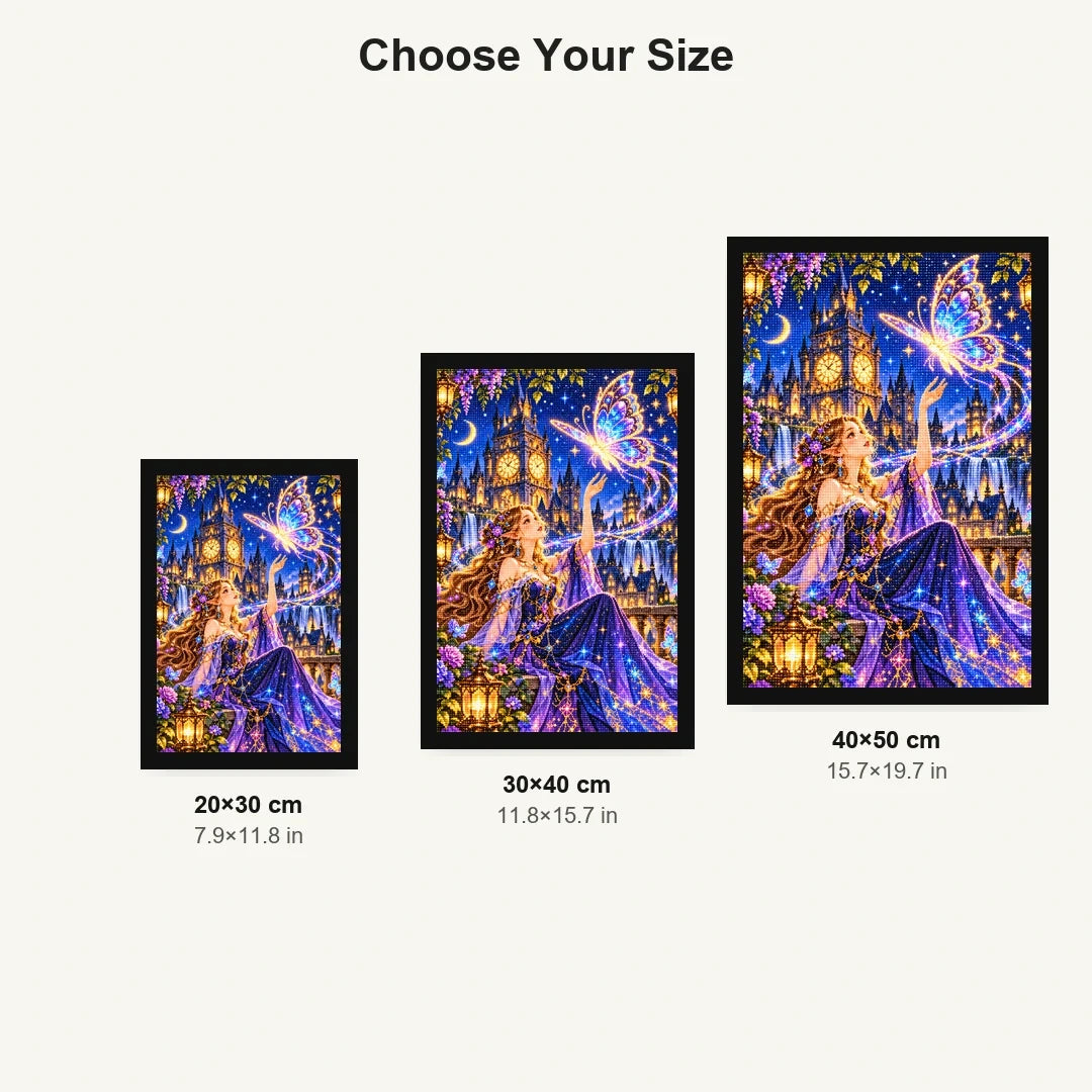 Enchanted Clocktower Butterfly Spirit size comparison
