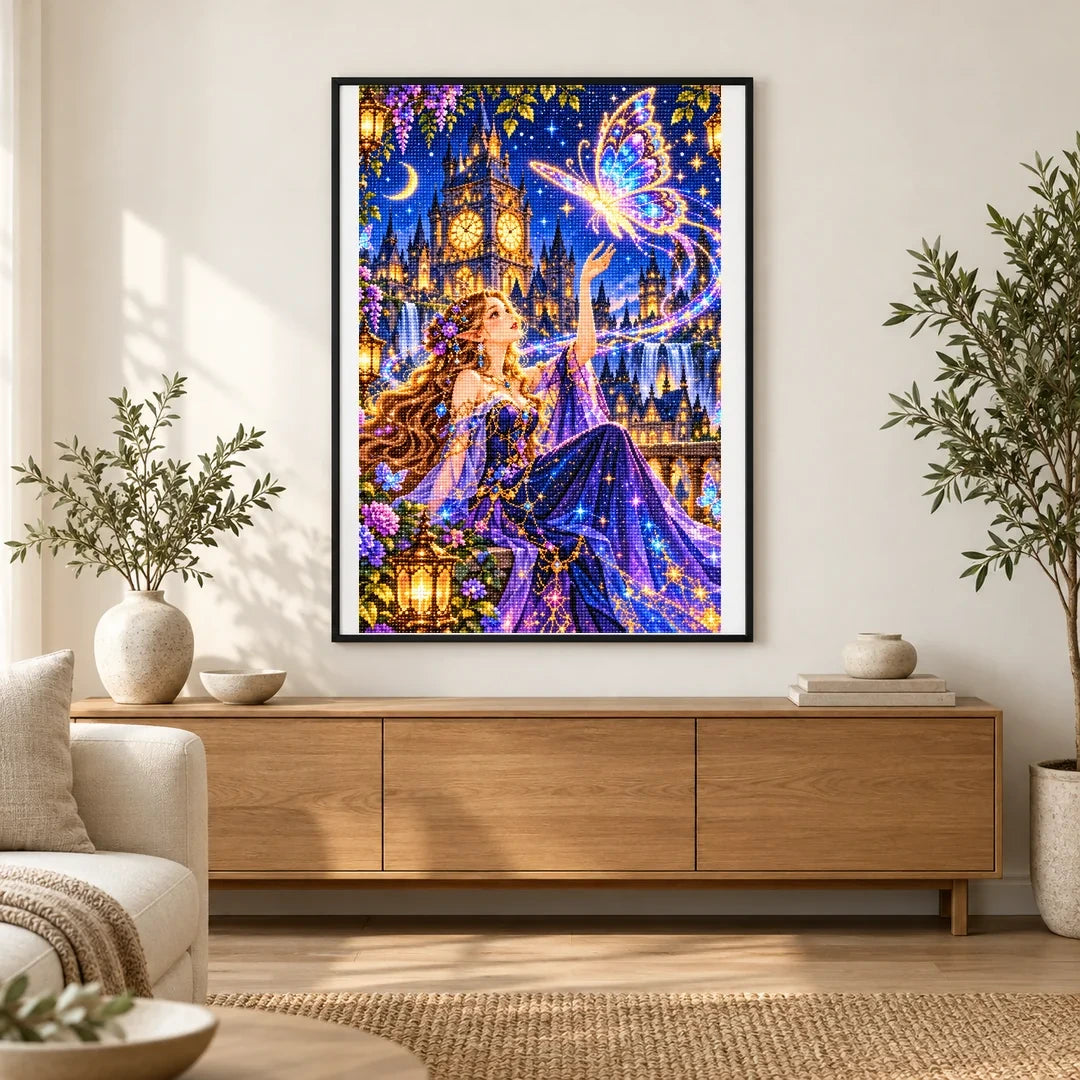 Enchanted Clocktower Butterfly Spirit finished artwork in home décor