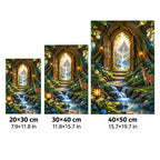 Enchanted Forest Gateway Diamond Painting Kit size guide