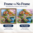 English Cottage Garden Diamond Painting Kit diamond painting No Frame and Framed options