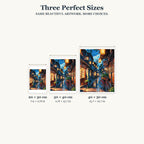 Size guide for Evening Lantern Lane Diamond Painting Kit