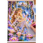 Fairy Queen Water Lily Throne diamond painting process
