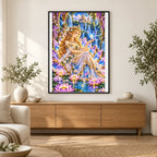 Fairy Queen Water Lily Throne finished artwork in home décor