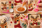 Festive Reindeer Ornament pearl painting kit – six-step tutorial