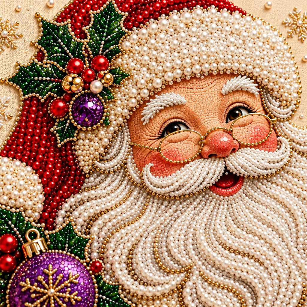 Festive Santa Gifts Pearl Diamond Painting Kit detail image
