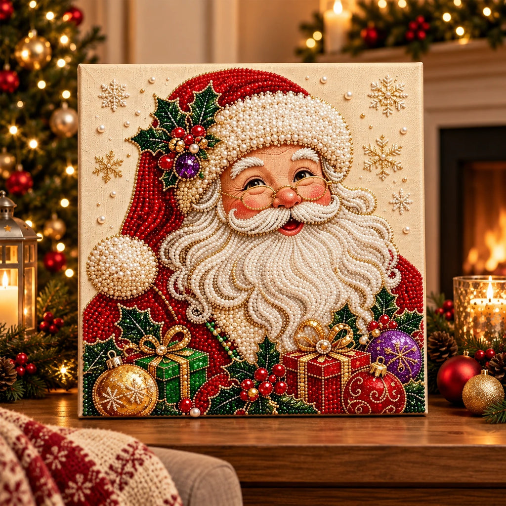 Festive Santa Gifts Pearl Diamond Painting Kit room image