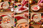 Festive Santa Gifts Pearl Diamond Painting Kit tutorial image