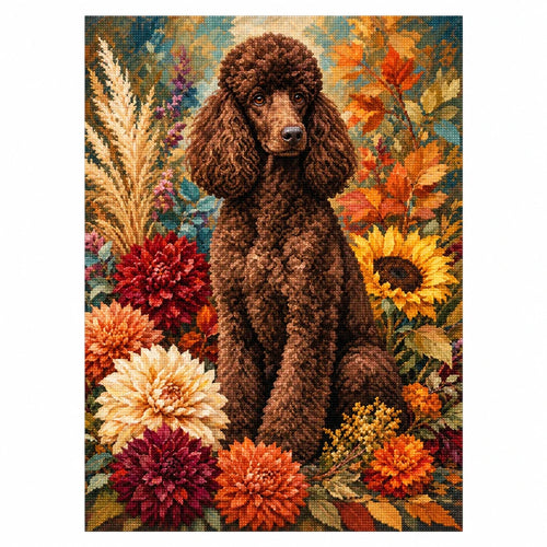 finished diamond painting on white background