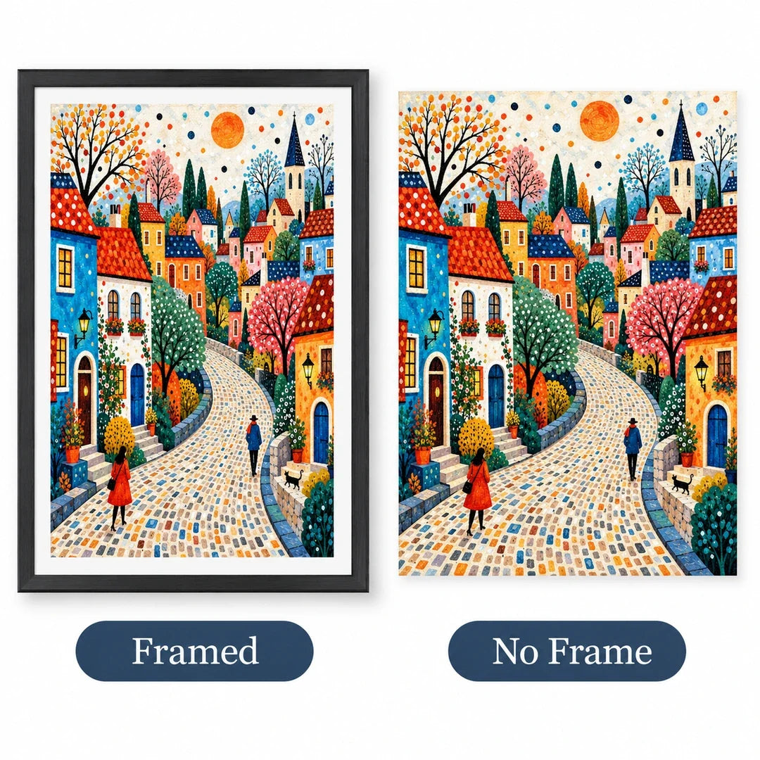 No Frame and Framed comparison