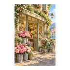 Flower Shop Bicycle — original artwork on a clean white background