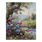 Flower Swing by Mountain Lake completed artwork on a clean white background