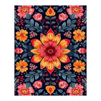 Folk Floral Pattern completed artwork on a clean white background