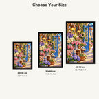 French Flower Shop Interior — size comparison for 20 × 30, 30 × 40 and 40 × 50 cm