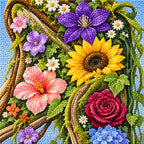 Close-up diamond detail for Garden Of Blossoms Arch