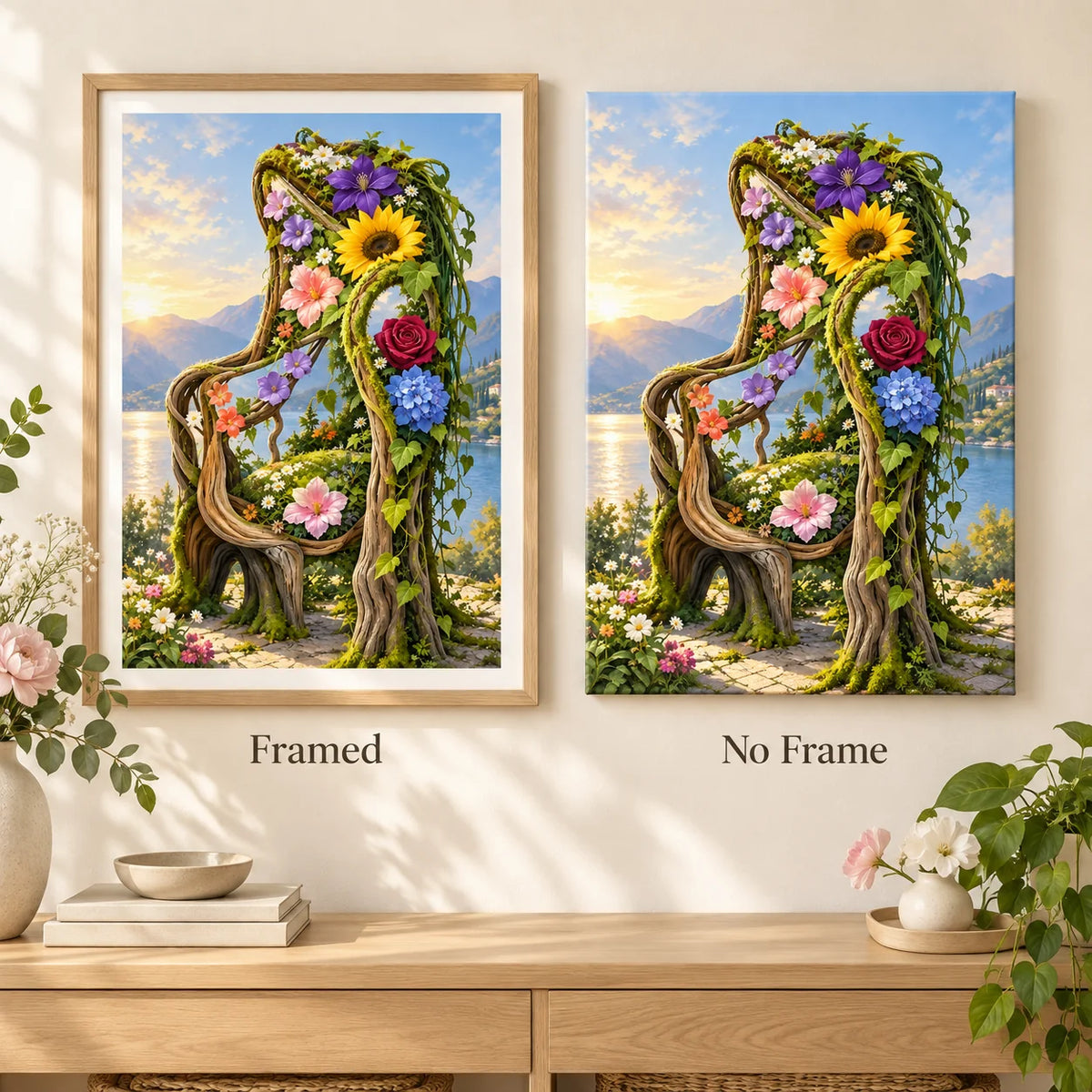 Framed and no-frame options for Garden Of Blossoms Arch