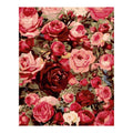Original artwork showing garden of blushing roses.