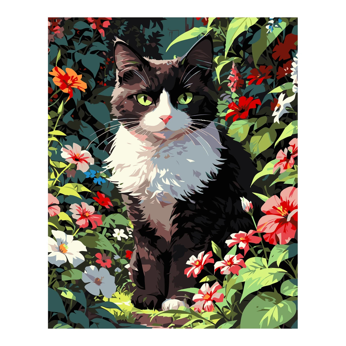 Original artwork for Garden Watcher Diamond Painting Kit