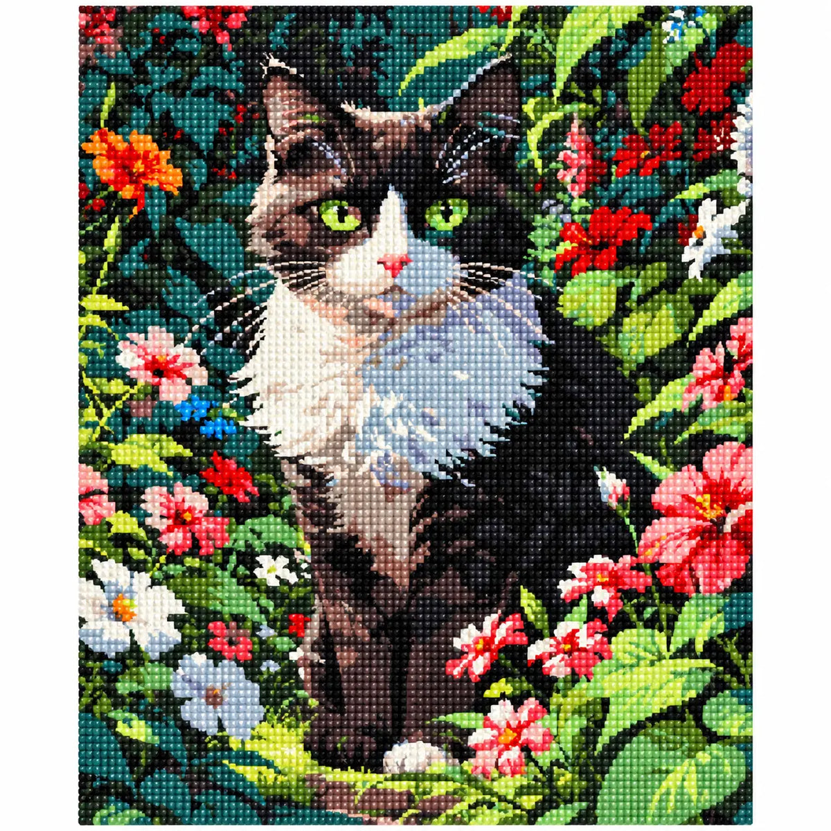 Finished diamond painting for Garden Watcher Diamond Painting Kit