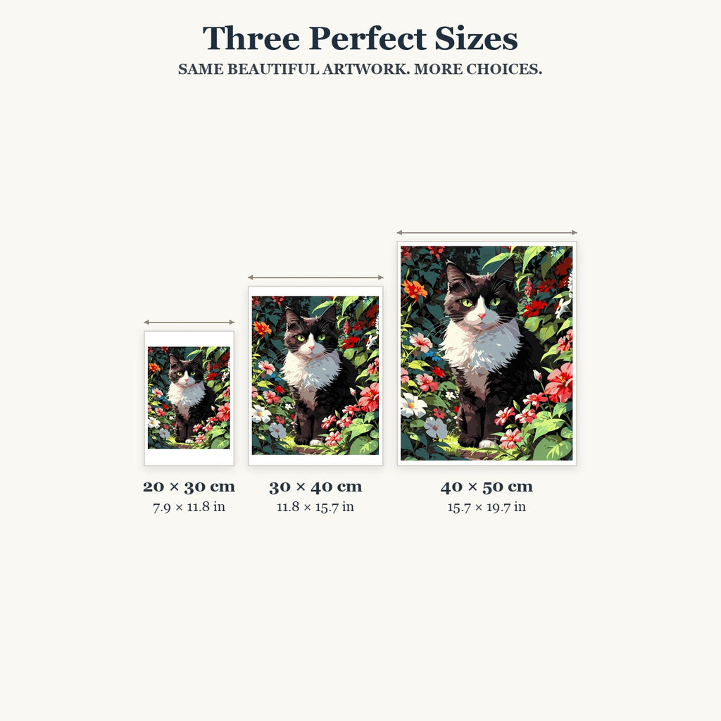 Size guide for Garden Watcher Diamond Painting Kit