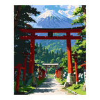 Original artwork for Gateways To The Sacred Peak Diamond Painting Kit