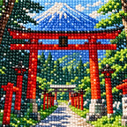 Diamond detail for Gateways To The Sacred Peak Diamond Painting Kit