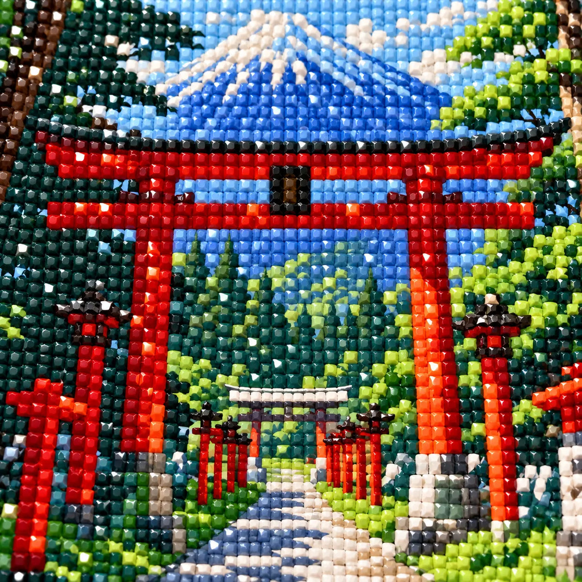 Diamond detail for Gateways To The Sacred Peak Diamond Painting Kit