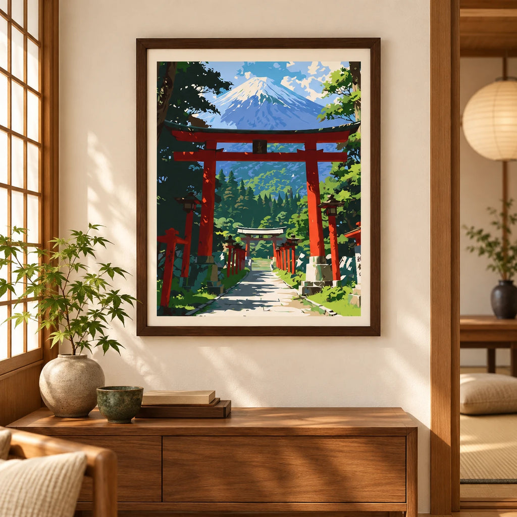 Home decor scene for Gateways To The Sacred Peak Diamond Painting Kit