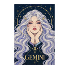 Finished white-background diamond painting of Gemini Twin Star Messenger