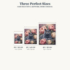 Size guide for Gentle Gaze Among Peonies Diamond Painting Kit
