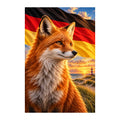 Original German Fox Baltic Coast artwork on a white background.