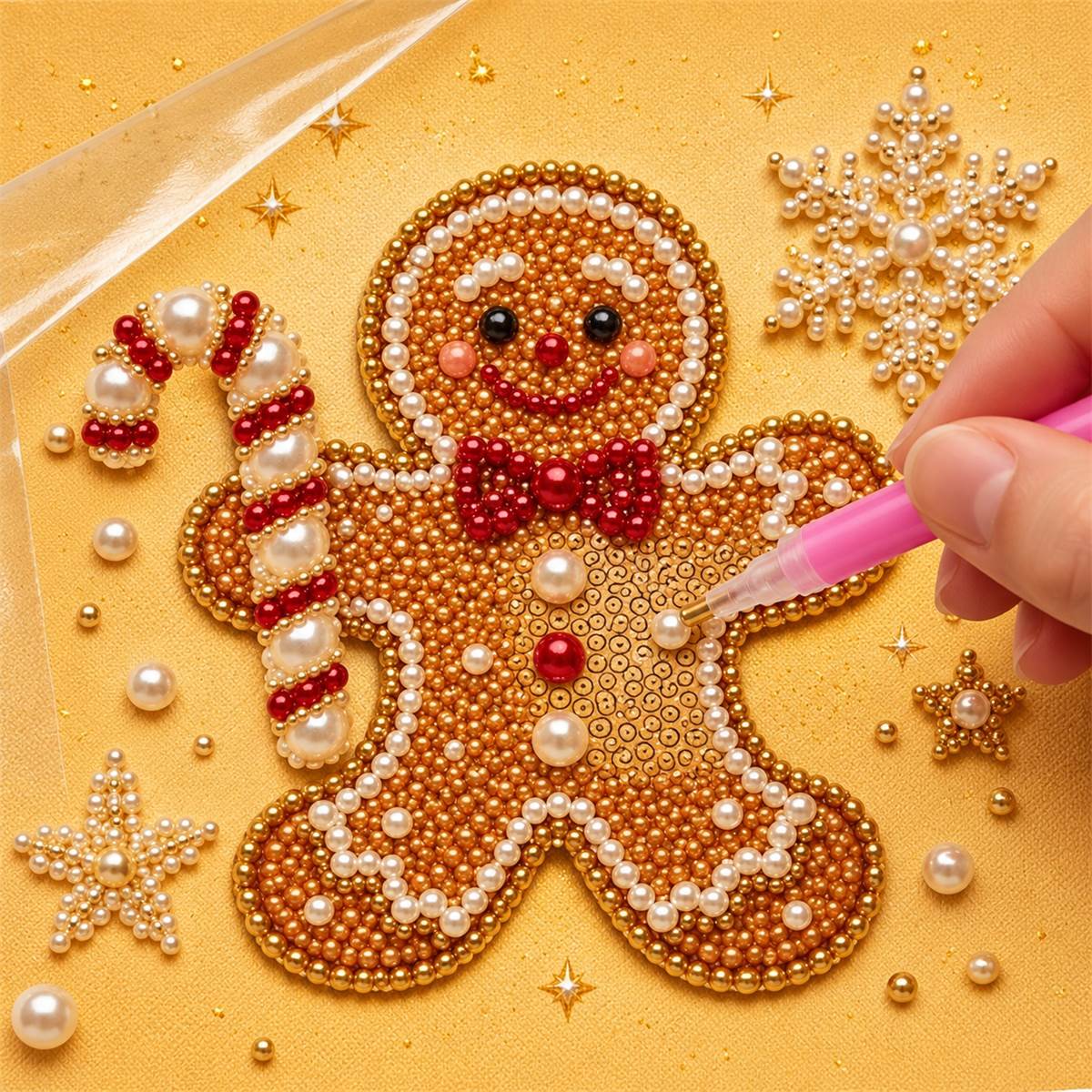 Gingerbread Candy Cane — process image