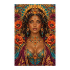 Finished white-background diamond painting of Glass Desert Sun Keeper