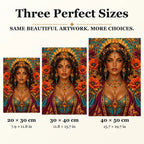 Glass Desert Sun Keeper diamond painting in 20 by 30, 30 by 40, and 40 by 50 centimeter sizes