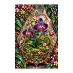 Original white-background artwork of Glass Terrarium Orchid