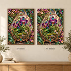 Framed and no-frame options for the Glass Terrarium Orchid diamond painting