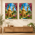 Framed and no-frame comparison for Golden Dome Oasis