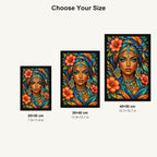 Golden Floral Queen Diamond Painting Kit — Size guide