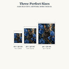 Size guide for Golden Gaze In Blue Garden Diamond Painting Kit