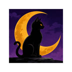 Original artwork for Golden Moon Guardian Diamond Painting Kit