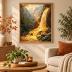 Home decor scene for Golden Mountain Trail Diamond Painting Kit