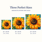 Three canvas sizes for Sunlit Golden Bloom