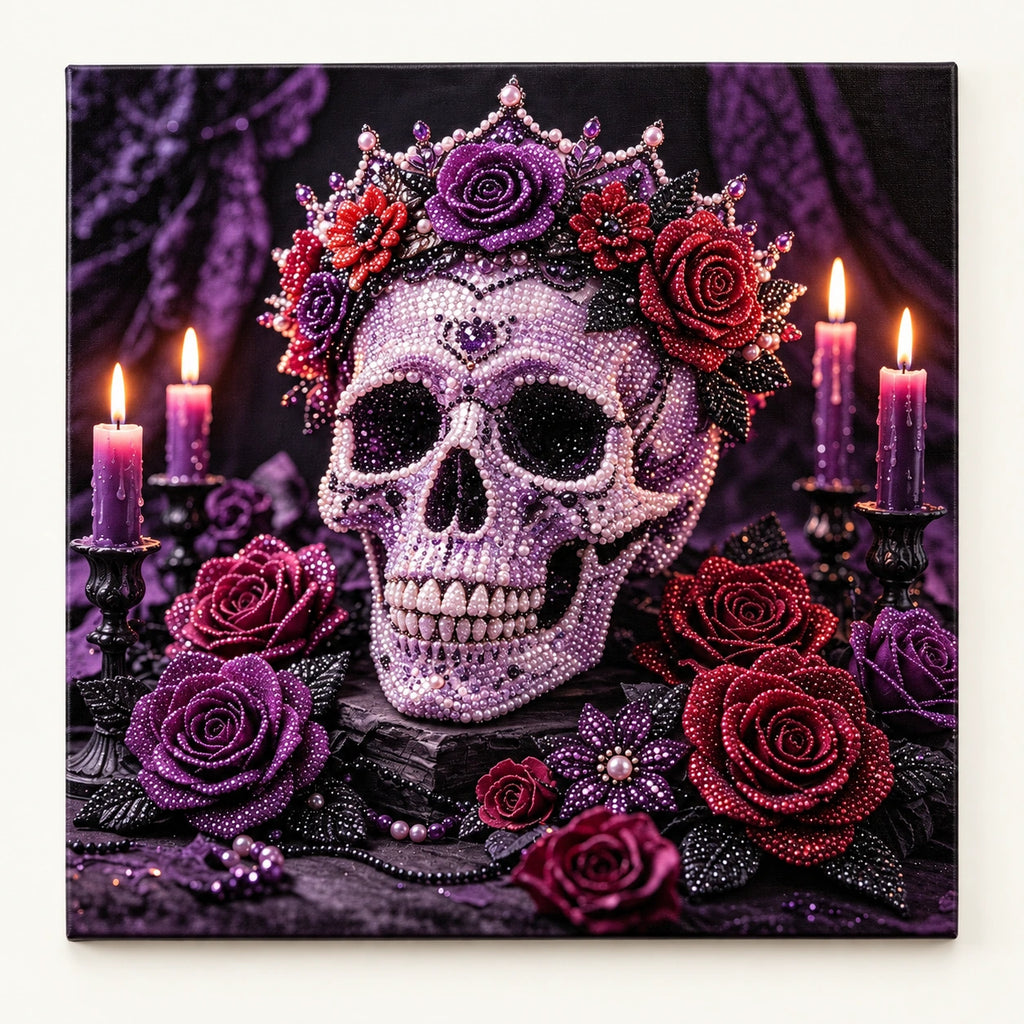 Gothic Rose Skull Pearl Diamond Painting hero