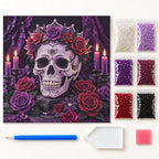 Gothic Rose Skull Pearl Diamond Painting kit