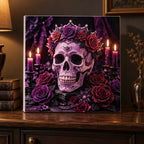 Gothic Rose Skull Pearl Diamond Painting room